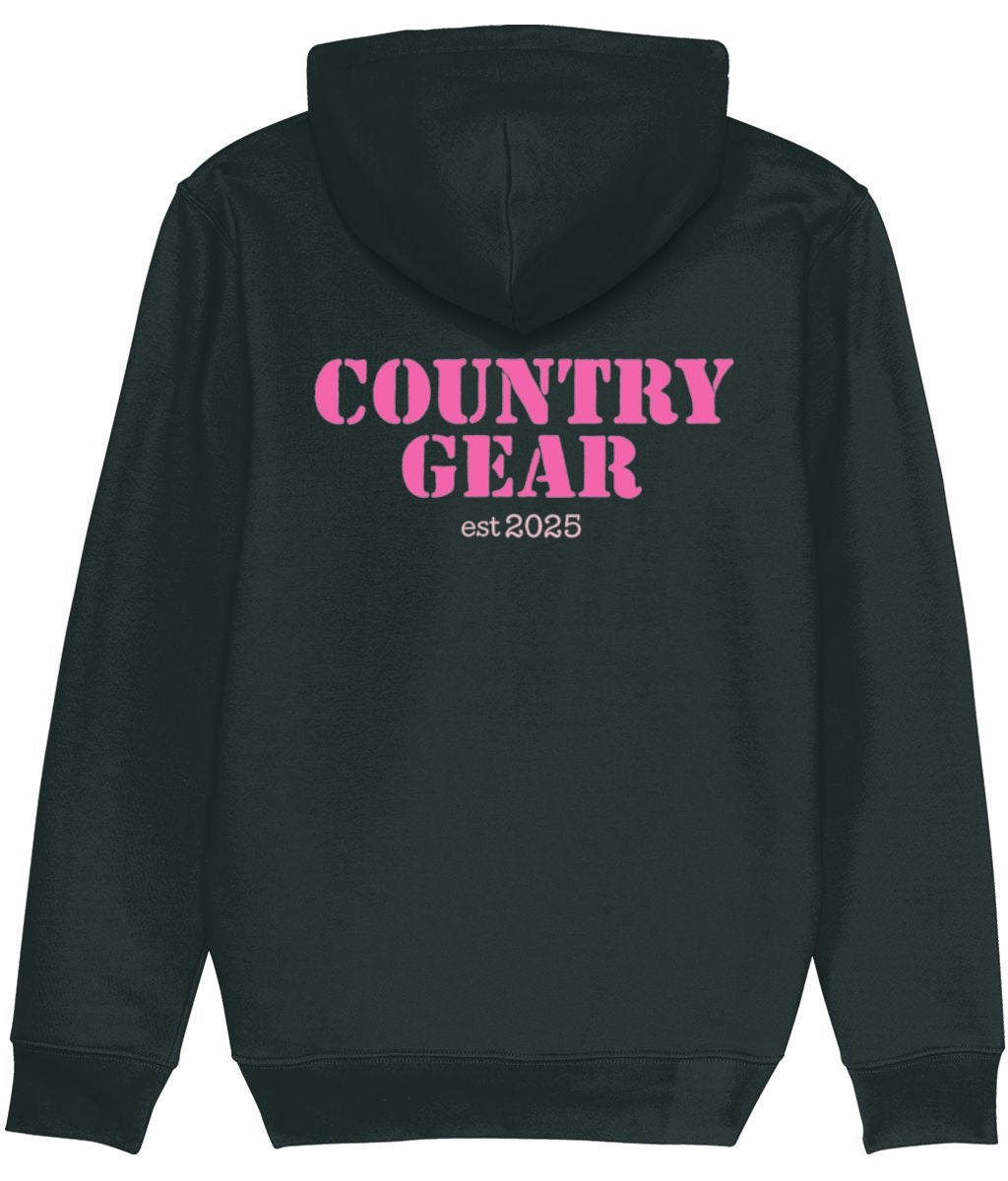 COUNTRY GEAR HOODIE - Black / Pink